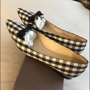 Jon Josef Black/White Gingham Flats